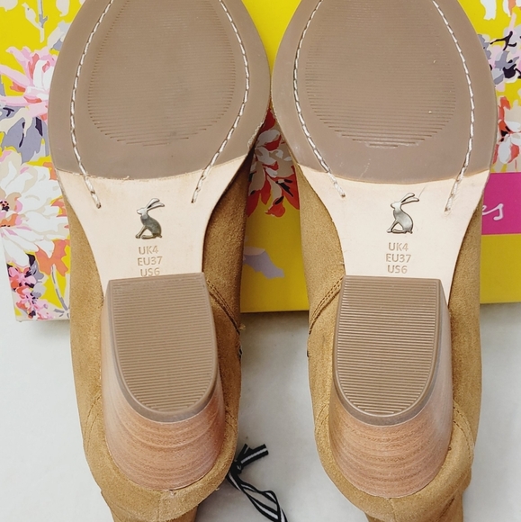 Joules Elmwood Suede Tan Western Boots sz 6 - Picture 6 of 10